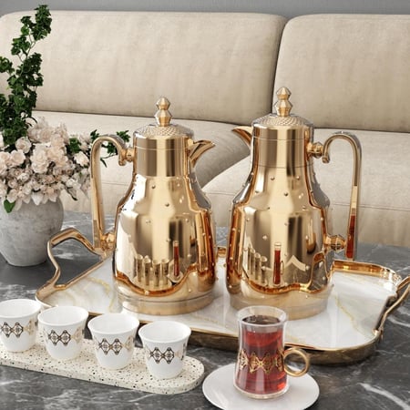 طقم ترامس ضيافة ذهبي