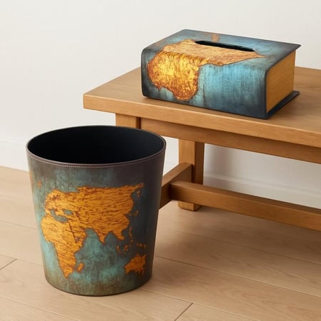 سلة و علبة مناديل