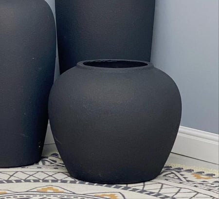 حوض فخار اسود صغير STORA