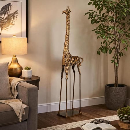 ديكور زرافة حديد