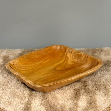 صحن تقديم خشب طبيعي