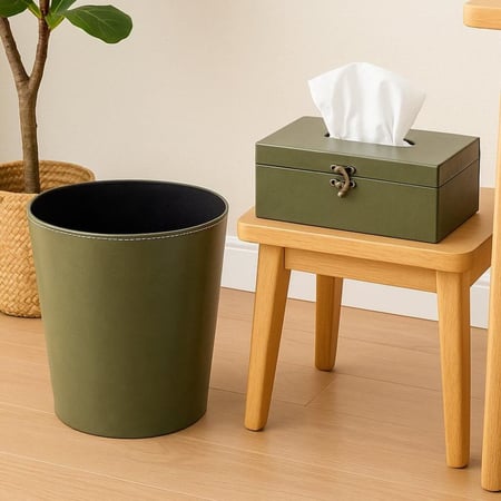 سلة و علبة مناديل