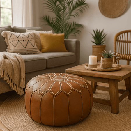 جلسة ارضية بوف جلد