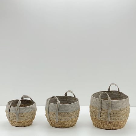 سلال خوص ثلاث قطع