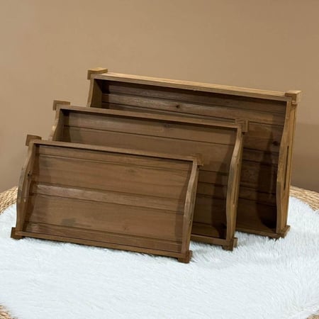 صينية تقديم راتان خشب