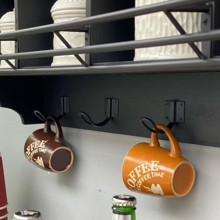 رف جداري خشب اسود DRAKAR