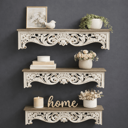 رف جداري خشب DRAK