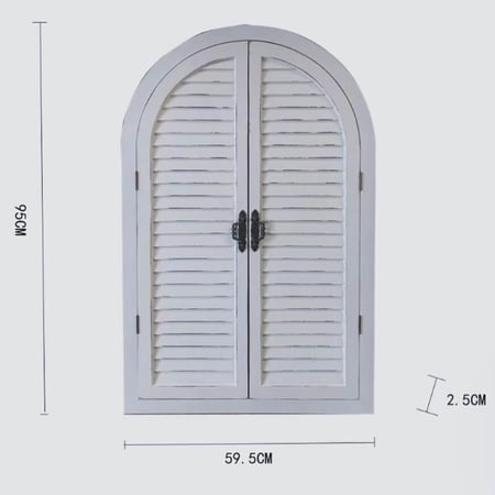 شباك قوس ابيض خشب SELENA