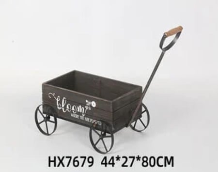 عربة حديد وخشب