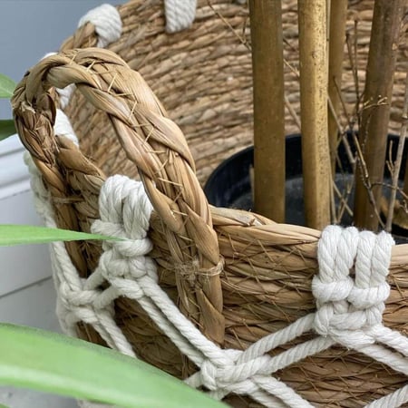 طقم سلال خوص وحبل