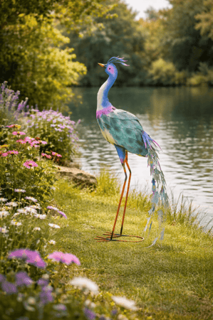 مجسم طاووس حديد