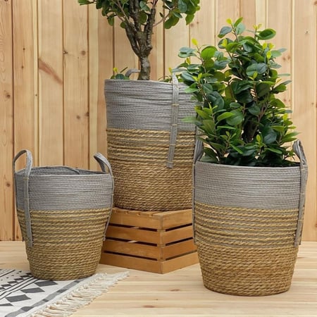 سلال خوص ثلاث قطع