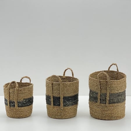 سلال خوص ثلاث قطع