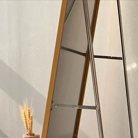 مرايا ارضية طويلة ذهبي