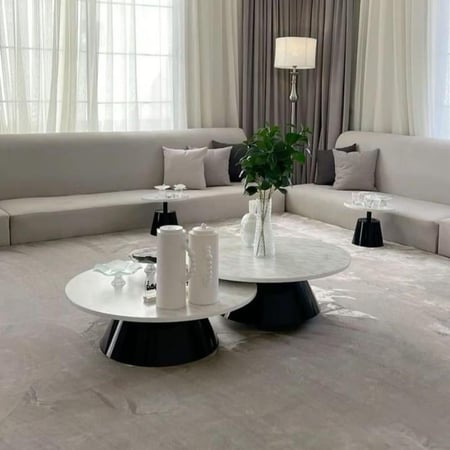 طقم طاولات ضيافة ارضي 8 قطع