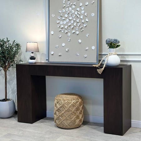 مدخل خشب سينديان  لون بني غامق