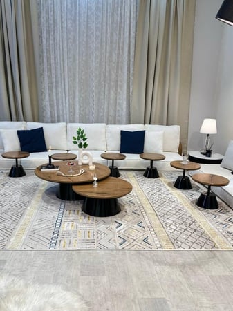 طقم طاولات ضيافة ارضي 8 قطع