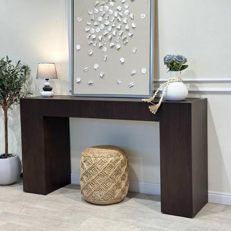 مدخل خشب سينديان  لون بني غامق