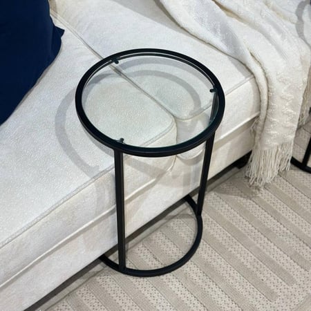 طاولة خدمة زجاج دائرية  *عروض رمضان