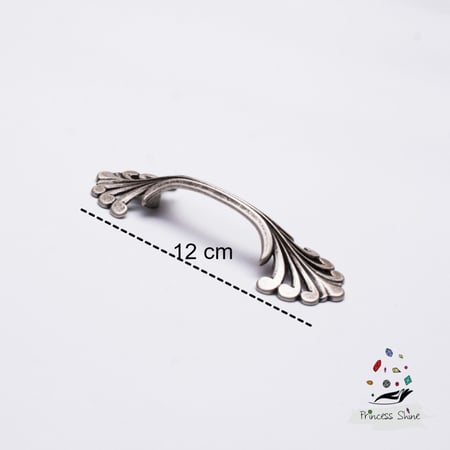 224 - مقبض ايطالي فضي ( قطعتين)