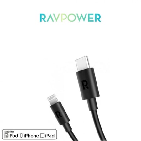 كيبل آيفون PD راف بور (1m) معتمد من آبل - ضمان سنتين