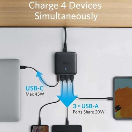 منصت شحن أنكر  65W - ضمان سنتين