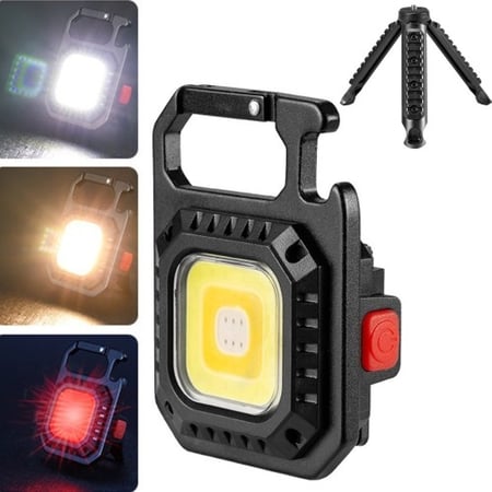 كشاف بثلاث ألوان وثلاث درجات اضاءة مع قاعدة ومغناطيس