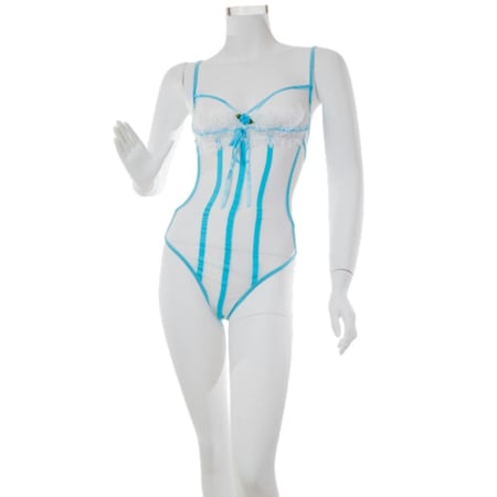 مايوه نسائي تصميم تيدي خامة شيفون شفافة.