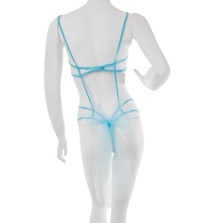 مايون نسائي بظهر مكشوف باللون التركوازي