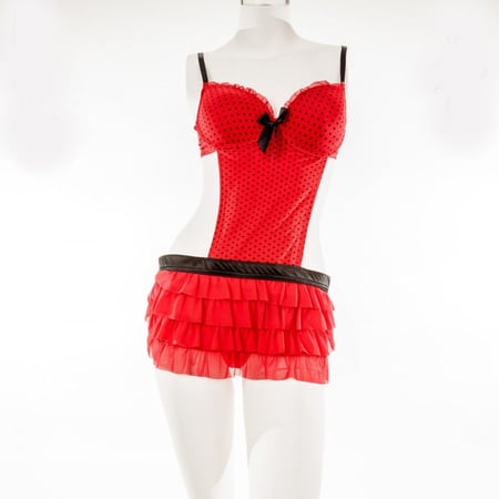 قميص نوم احمر شيفون قصير