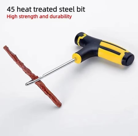 مجموعة طقم عدة اصلاح الكفر للطوارئ مكونة من نوعين رقعة في شنطة جلدية أنيقة كفر tire repair kit
