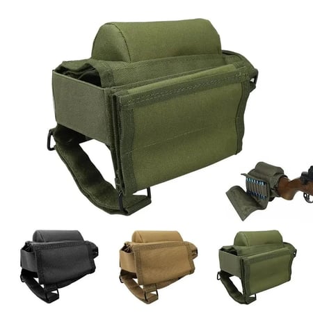 خدة بندق تيكتكال لجميع البنادق مع وسادة علوية ومحفظة رصاص متحركة للبنادق تتسع ل ٧ طلقات بالامكان وضعها في الجهة اليمنى او اليسرى