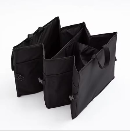 صندوق تخزين ( منظم ) سيارة قابل للطي بسعة كبيرة وحقيبة شحن وحامل أدوات إصلاح ومنظم للسيارة وملحقات مناسب لتنظيم اغراضك كلها في مكان واحد تصميم عصري ومميز