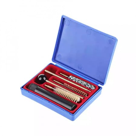 عدة تنظيف مسدس في علبة انيقة ثلاث عيارات مناسبة لثلاث عيارات للمسدسات و الرشاشات بنفس العيار 9mm , 38 special , 357 magnum