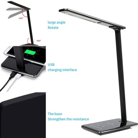 ليد مكتبي مع شاحن وايرلس