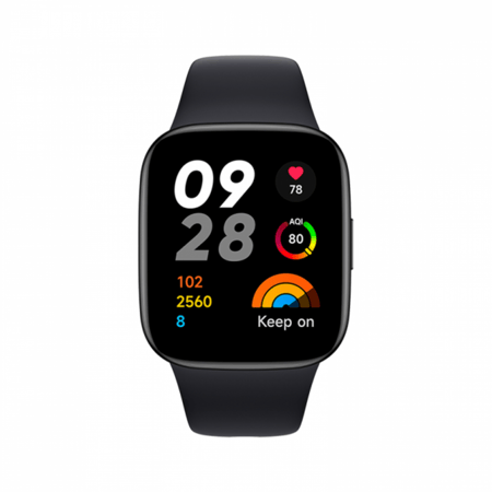 ساعة شاومي ريدمي Redmi Watch 3 - تدعم ميزة المكالمات الصوتية عبر البلوتوث - لون اسود