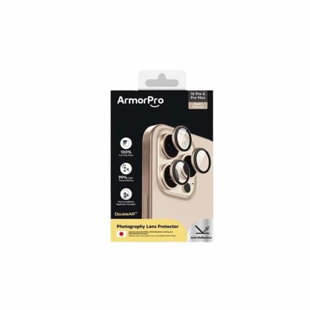 عدسات دبل ArmorPro للايفون 16 برو و 16 برو ماكس