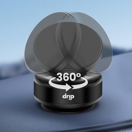 حامل مغناطيسي دريب للجوال قابل للدوران - اسود