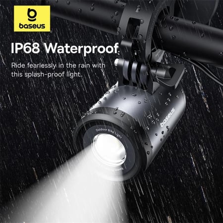 مصباح بيسوس برايم تريب للدارجة ثنائي اللون 2 في 1 - اسود