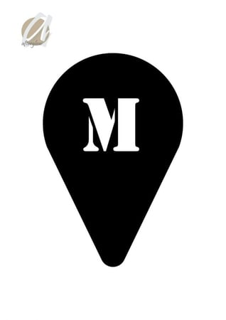 استنسل مفرغ حرف M