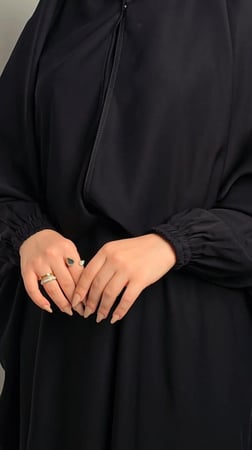 عباية ٢ في ١ بأكمام ( مطاط )