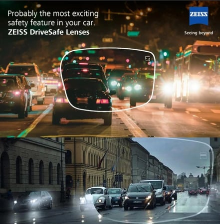 عدسات نظارات Zeiss Drive Safe للقيادة الليلية الامنة