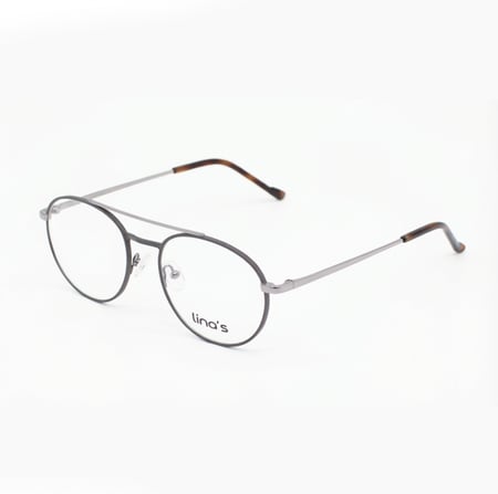 نظارة خفيفة وعملية بإطار فضي رفيع تصميم كلاسيكي من ليناس للرجال والنسا