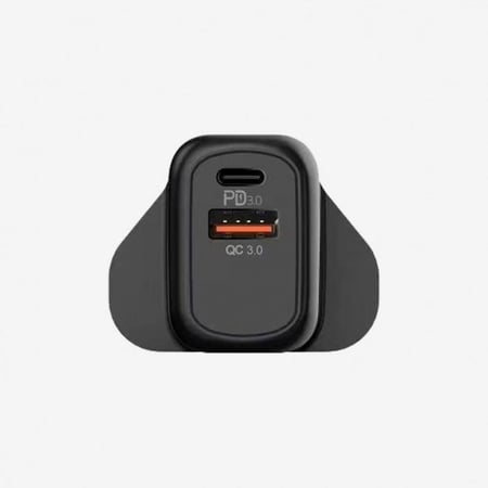 فيش شاحن جداري من EONE بقوة 20 واط بمنفذين بي دي و كوالكم 3