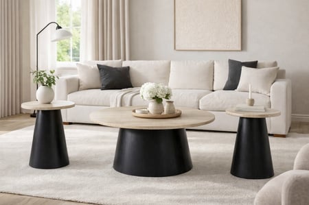 طقم طاولات مع 2خدمات جانبية