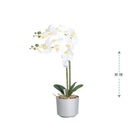 ورد اوركيد 2 فرع صناعي مركن لون فضي *أوتلت