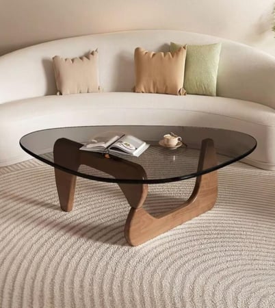 طاولة ضيافة نيو كلاسك طاولة ضيافة نيو كلاسك قاعدة لون أسود زجاج شفاف متعددة الألوانTH