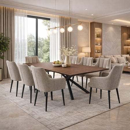 طقم سفرة طعام مع 8 كراسي