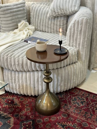 طاولة خدمة سطح خشب بني