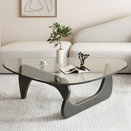 طاولة ضيافة نيو كلاسك طاولة ضيافة نيو كلاسك قاعدة لون أسود زجاج شفاف متعددة الألوانTH